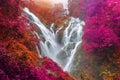 PiTuGro waterfall is often called the Heart shaped waterfalls Umphang,Thailand Royalty Free Stock Photo