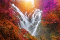 PiTuGro waterfall is often called the Heart shaped waterfalls Umphang,Thailand Royalty Free Stock Photo