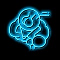 pituitary gland endocrinology neon glow icon illustration Royalty Free Stock Photo