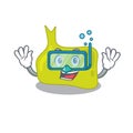 Pituitary mascot design swims with diving glasses