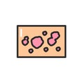 Pityriasis disease color line icon. Isolated vector element