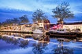 Pius harbor scenery at twilight, Tilburg, netherlands Royalty Free Stock Photo