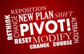 Pivot Change Course New Business Model Words Royalty Free Stock Photo