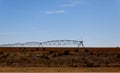 Pivot irrigation system at farmland in the Arizona Desert Royalty Free Stock Photo