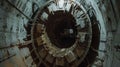 Pivoting and rotating the tunnel boring machine makes gradual turns in the tunnels path