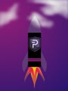 Pivx rocket to the moon Royalty Free Stock Photo