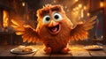 Pixar-inspired Owl With Dish: Photorealistic Animation By Alex Hirsch