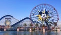 Pixar Pier and Paradise Gardens Park in Disney amusement park