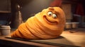 Pixar Style Croissant: Hd Wallpapers And Detailed Character Design