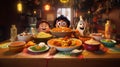 Pixar Style Curry: A Festive Feast With Animated Characters