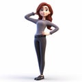 Pixar Style 3d Female Cartoonist Stock Photo - Uhd Image Royalty Free Stock Photo