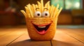 Pixar Style French Fries Cup Character In Unreal Engine 5