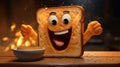 Pixar Style Toast Cartoon With Realistic Vray Tracing And Unreal Engine 5