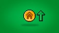Pixel 8 bit housing coin increasing in value - high res 4k background Royalty Free Stock Photo