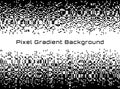 Pixel Abstract technology gradient center background. Business black white mosaic backdrop with failing pixels. Royalty Free Stock Photo