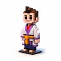 3d Pixel Kimono: A Stunningly Realistic Rendering Of A Female Figure