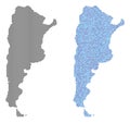 Pixel Argentina Map Abstractions