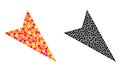 Pixel Arrowhead Right-Down Mosaic Icons