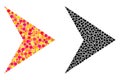 Pixel Arrowhead Right Mosaic Icons