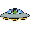 pixel art of alien UFO invader