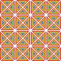 Pixel art pattern rainbow triangles ornament Royalty Free Stock Photo