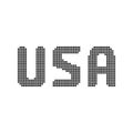 Pixel art black usa text Royalty Free Stock Photo