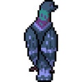 Pixel art blue pigeon back