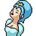 Pixel art blue princess royal