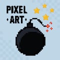 pixel art bomb poster