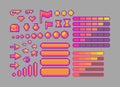 Pixel art bright icons.