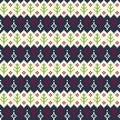 Pixel Art Christmas Knit Ornament Seamless Pattern Vector Royalty Free Stock Photo