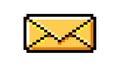 Pixel Art Closed Envelope Icon for Email & Messages, vector design Generative AI Royalty Free Stock Photo
