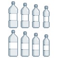 Pixel art collection bottles