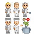 Pixel art collection chefs