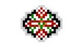 Pixel Art Cross Geometric Pattern, vector design Generative AI Royalty Free Stock Photo