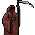 pixel art death reaper scythe