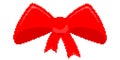 Pixel art design of a red bow. Vector illustration Royalty Free Stock Photo