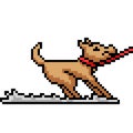 pixel art of dog resist walk