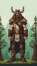 Pixel art druid character