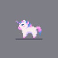 Pixel art fairy little unicorn personage Royalty Free Stock Photo