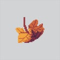 Pixel art Falling Maple Leaf icon Illustration vector for game design Royalty Free Stock Photo