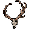 pixel art fantasy deer skull
