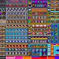 144 Pixel Art: A fun and playful background featuring pixel art in bright and vibrant colors that create a nostalgic and retro a