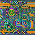 144 Pixel Art: A fun and playful background featuring pixel art in bright and vibrant colors that create a nostalgic and retro a