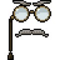 pixel art gentleman face mustache