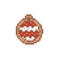 Pixel art gingerbread cookie ball design