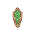 Pixel art gingerbread cookie pinecone design