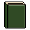 Pixel Art Icon - Green Book Royalty Free Stock Photo
