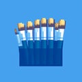 Pixel Art Matches in Box, Fire Ignition Concept Royalty Free Stock Photo