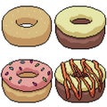 Pixel art isolated sweet donut